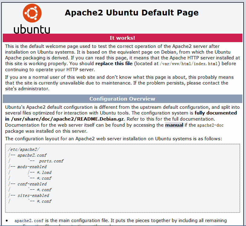 apache2 default page ubuntu 18041