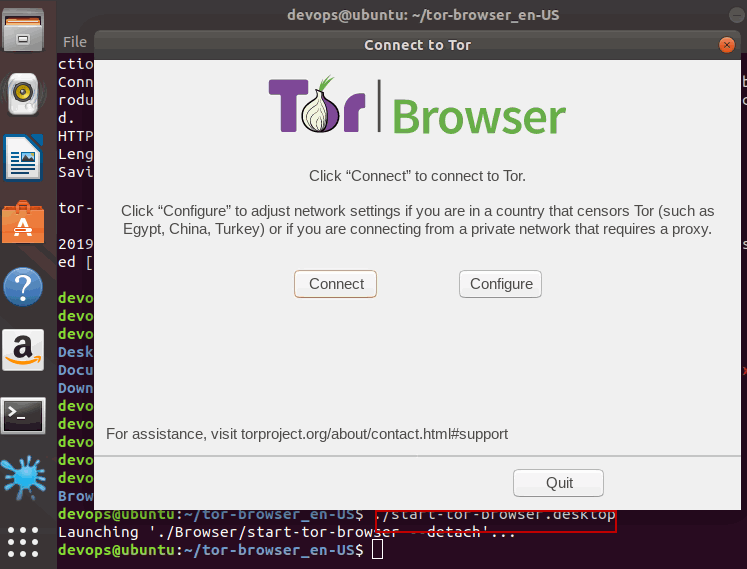 connect to tor browser