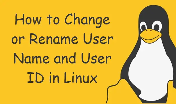 change rename username uid linux1