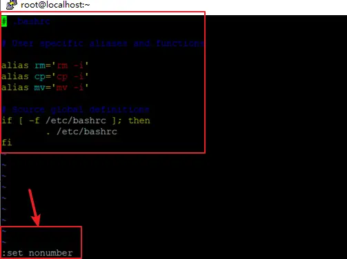 display line number in vim5