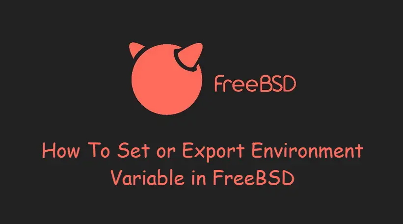 Set or Export Environment Variable in FreeBSD 1